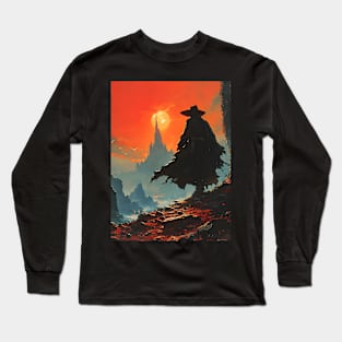 Bloodlust Chronicles: Immortal Bounty Hunts, Gothic Vampire Saga, and Supernatural Adventure in Anime-Manga Art Long Sleeve T-Shirt